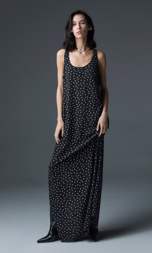 Ladies Polka Roundneck Dress